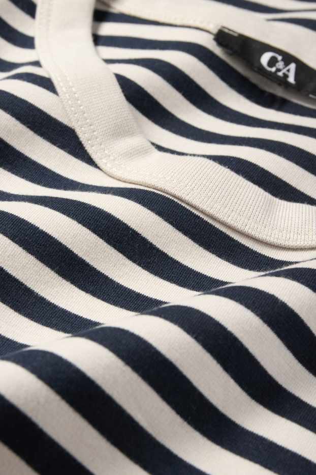 Femei - Tricou - regular fit - cu dungi - negru / nej
