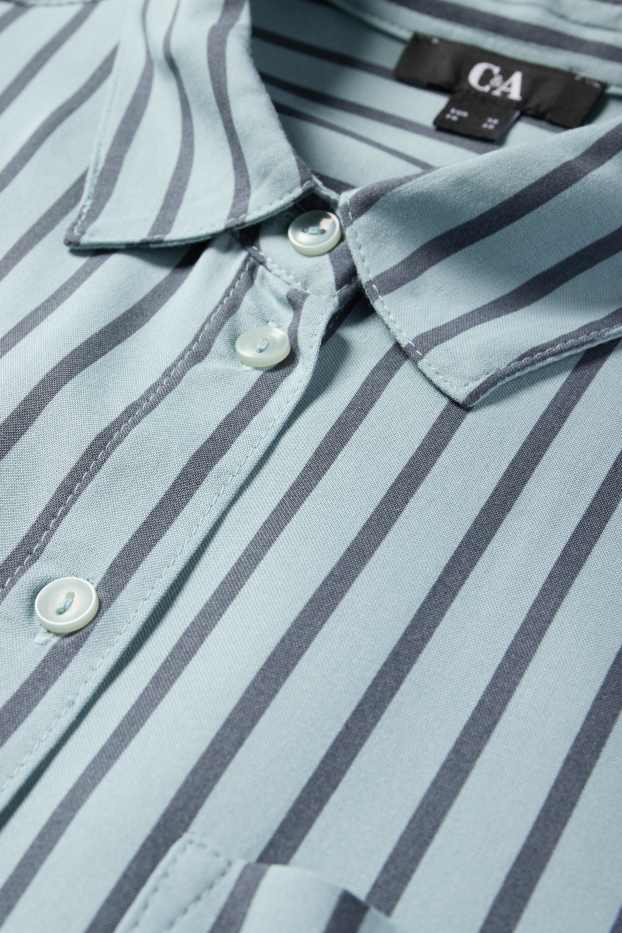 Damen - Bluse - gestreift - blau