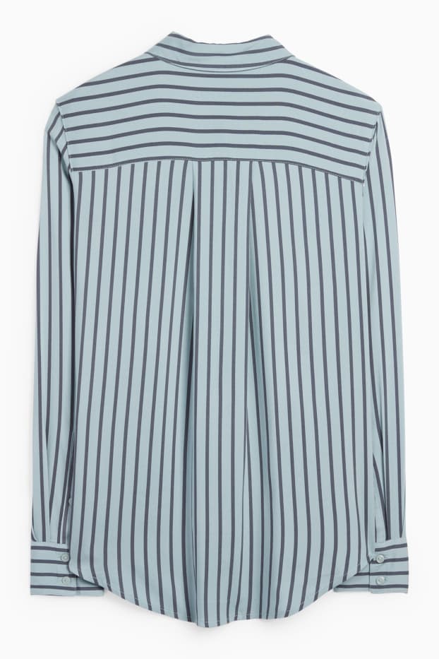 Damen - Bluse - gestreift - blau
