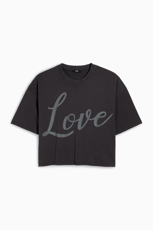 Femei - Tricou - relaxed fit - gri închis