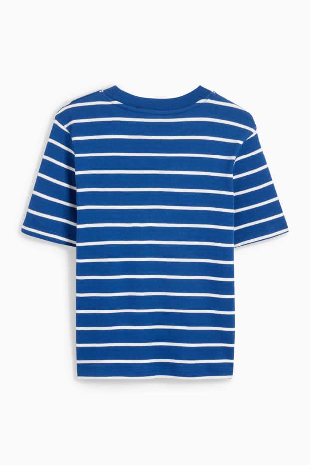 Femei - Tricou - slim fit - cu dungi - albastru / alb