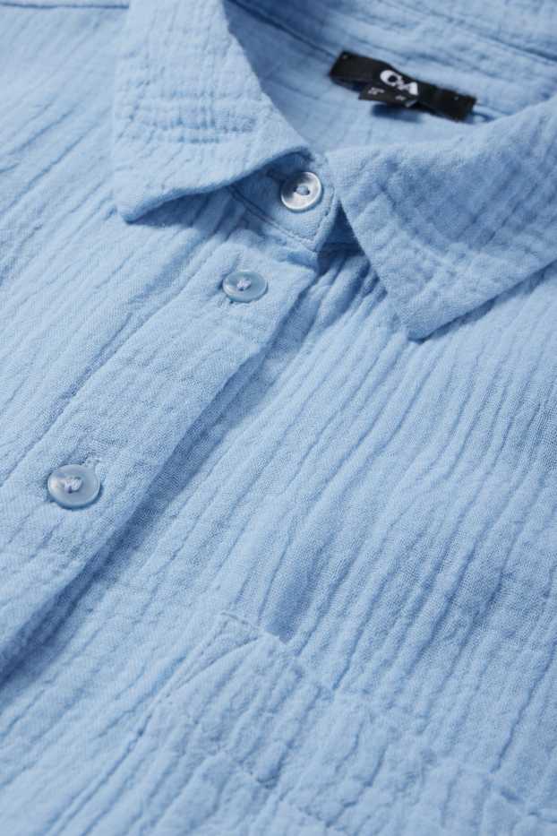 Damen - Musselin-Bluse - blau