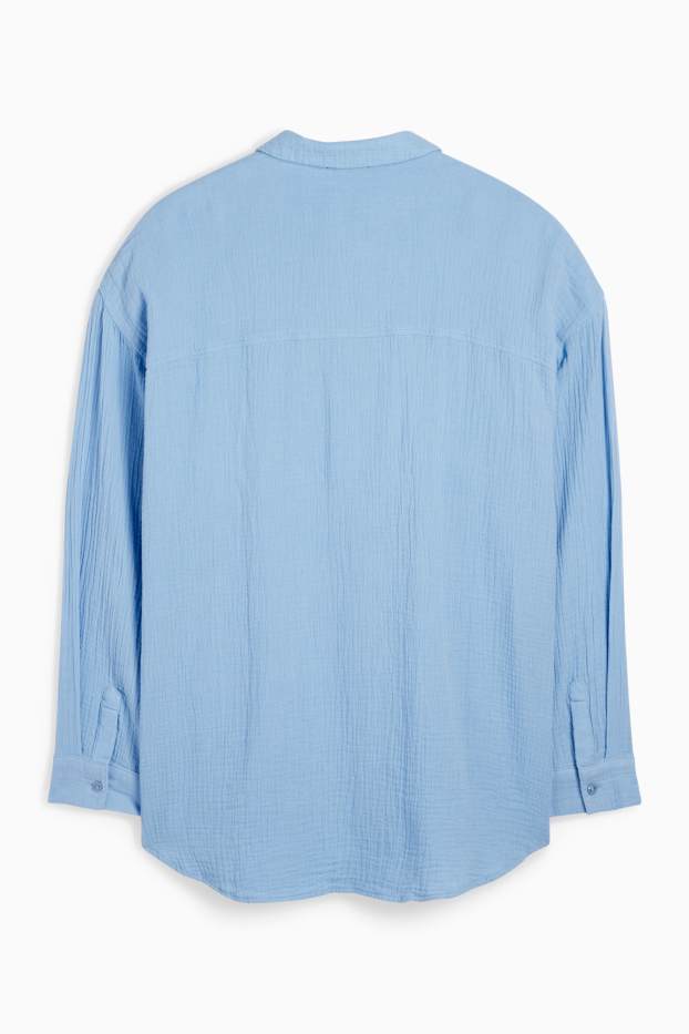 Damen - Musselin-Bluse - blau