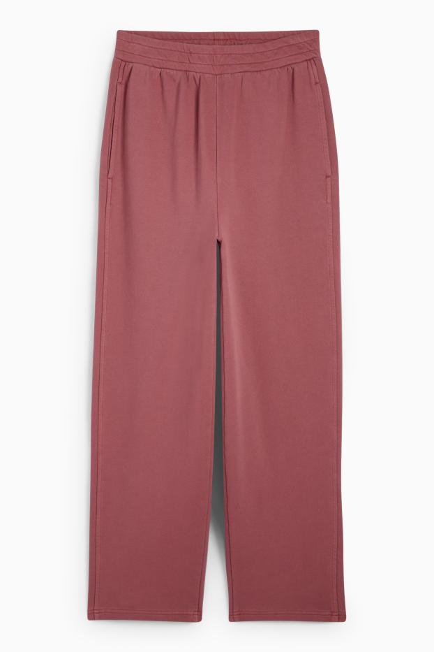 Dámské - Teplákové kalhoty - tmavě růžová