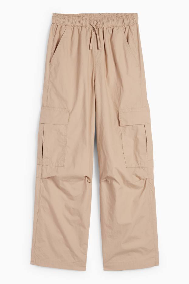Copii - Fete - Pantaloni cargo - bej