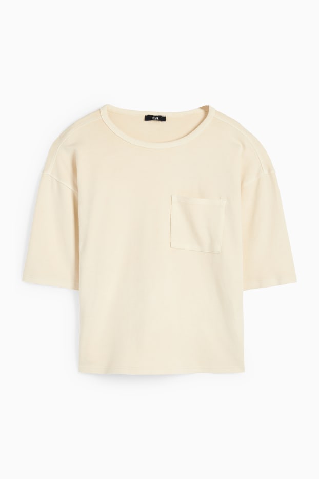 Femei - Tricou - relaxed fit - bej deschis