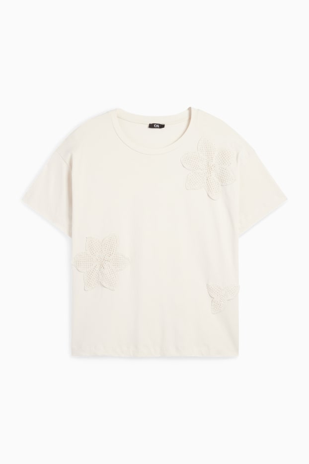Femei - Tricou - regular fit - bej deschis