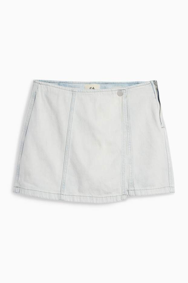 Femei - Fustă-pantalon de blugi - denim-albastru deschis