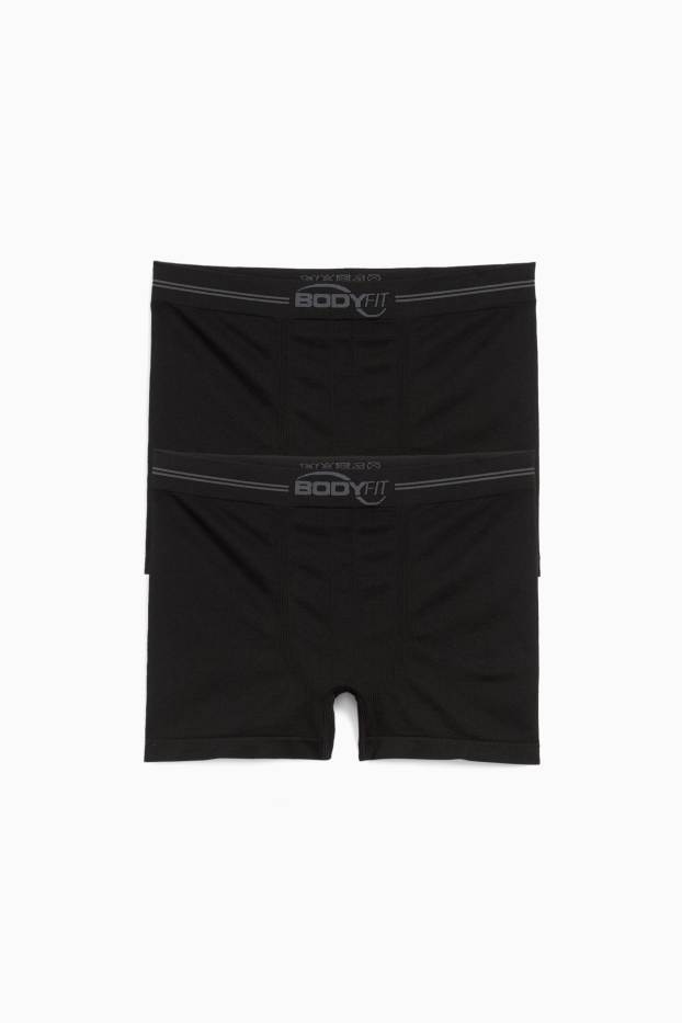 Bărbați - Multipack 2 perechi - chiloți boxer - fără cusături - negru