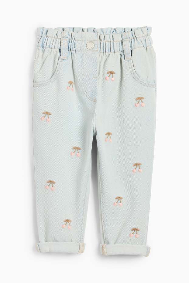 Bebeluși - fete - Cireașă - jeans bebeluși - denim-albastru deschis