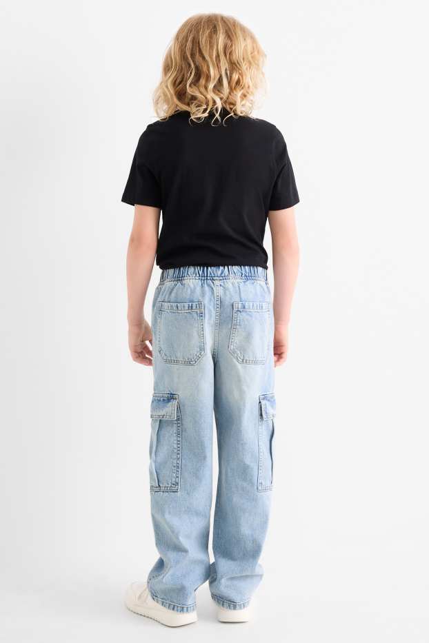 Copii - Băieți - Cargo jeans - denim-albastru deschis