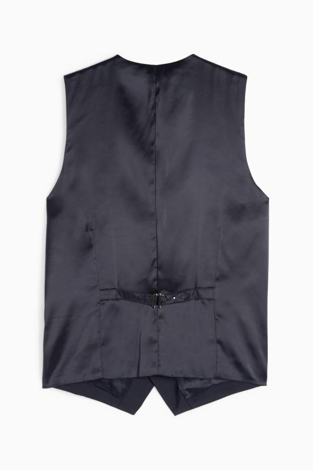Bărbați - Vestă - regular fit - Flex - amestec din lână pură - albastru închis