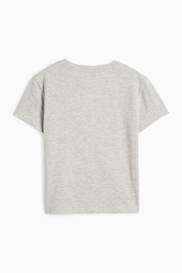 Femei - Tricou crop - gri deschis