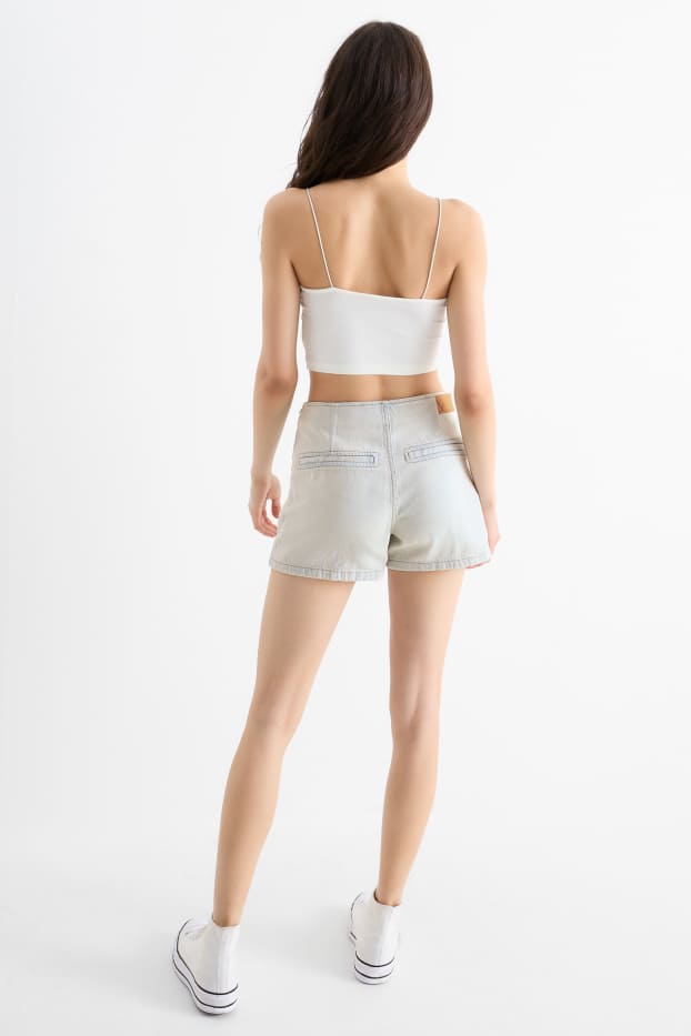 Femei - Fustă-pantalon de blugi - denim-albastru deschis