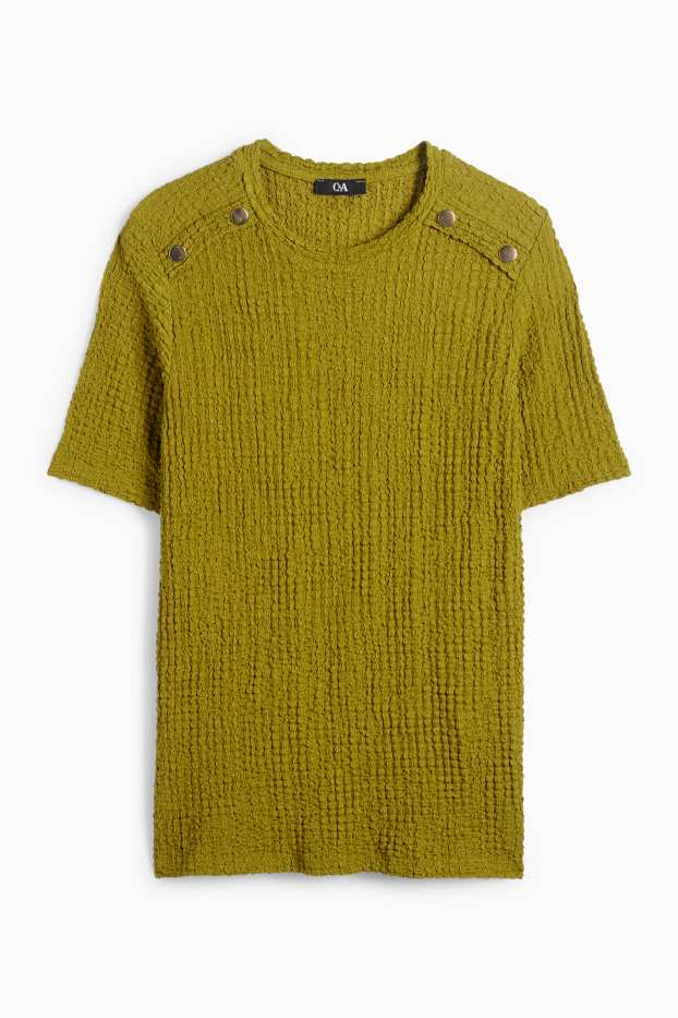 Femei - Tricou - regular fit - structurat - verde