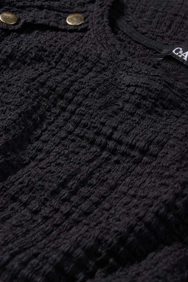 Femei - Tricou - regular fit - structurat - negru