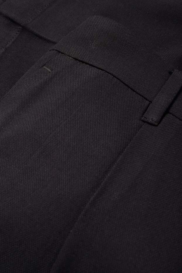 Femei - Pantaloni de stofă - talie înaltă - tapered fit - negru
