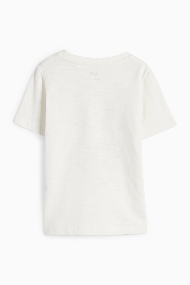 Copii - Băieți - Monstru - tricou cu mânecă scurtă - alb