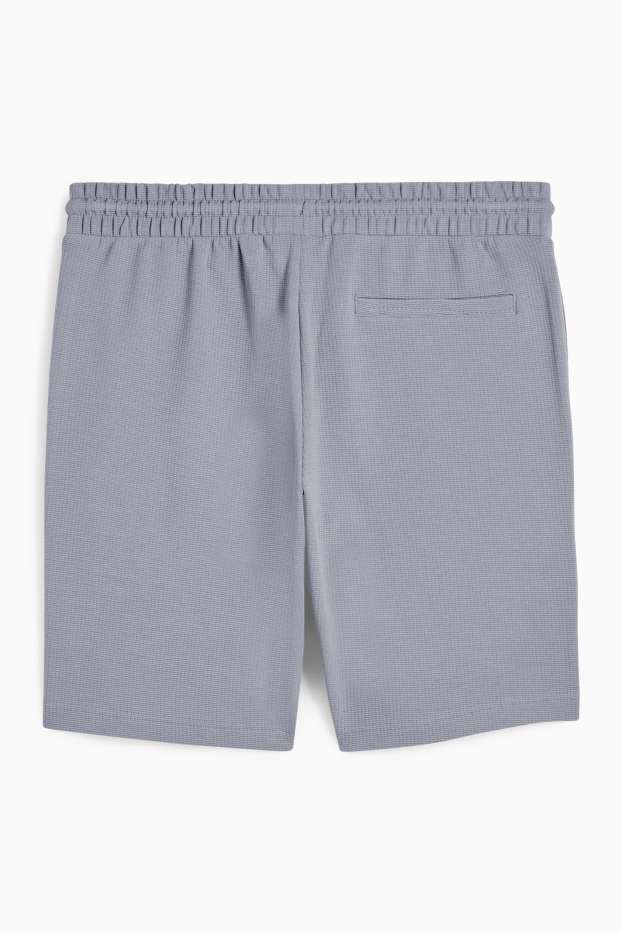 Bărbați - Pantaloni scurți de trening - structurați - gri