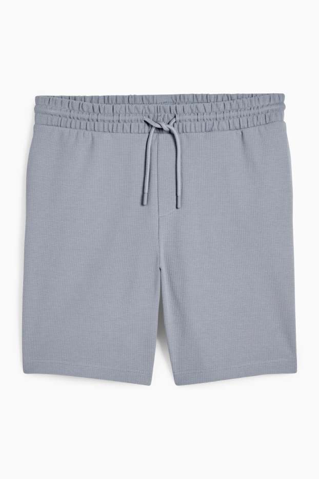 Bărbați - Pantaloni scurți de trening - structurați - gri
