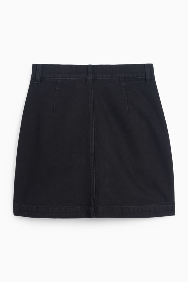 Femei - Fustă mini din denim - negru