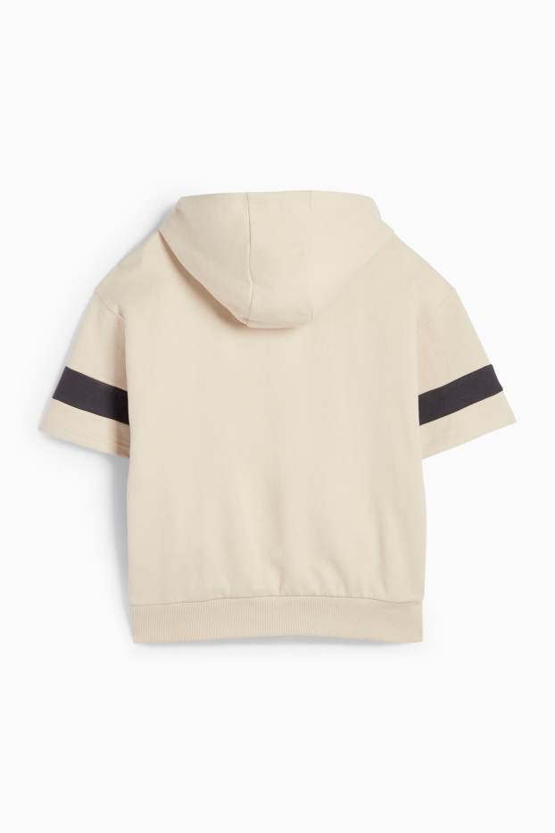 Copii - Băieți - New York - tricou cu mânecă scurtă cu glugă - bej