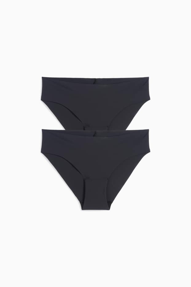 Damen - Multipack 2er - Invisible Slip - schwarz