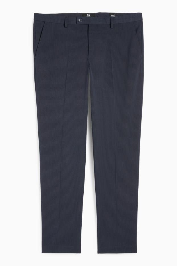 Bărbați - Pantaloni de costum - body fit - Flex - LYCRA® - albastru închis