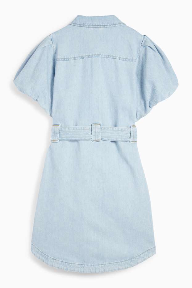 Femei - Rochie din denim - denim-albastru deschis