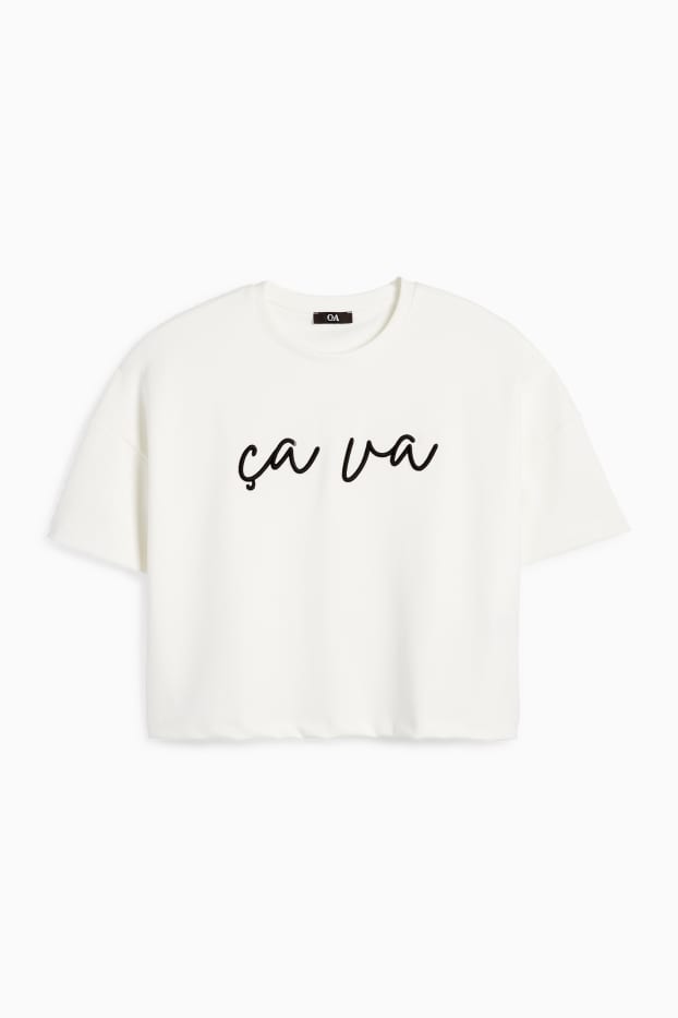 Dámské - Tričko - relaxed fit - bílá