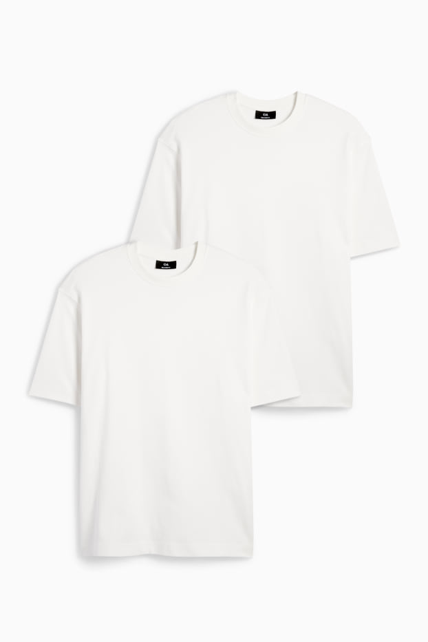 Bărbați - Multipack 2 buc. - tricou - relaxed fit - alb