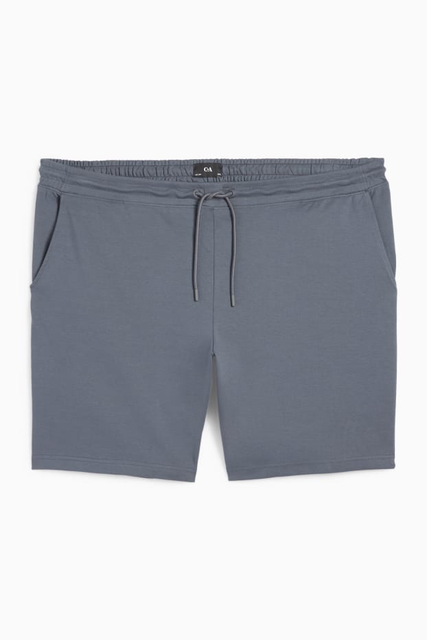Bărbați - Pantaloni scurți de trening - gri închis