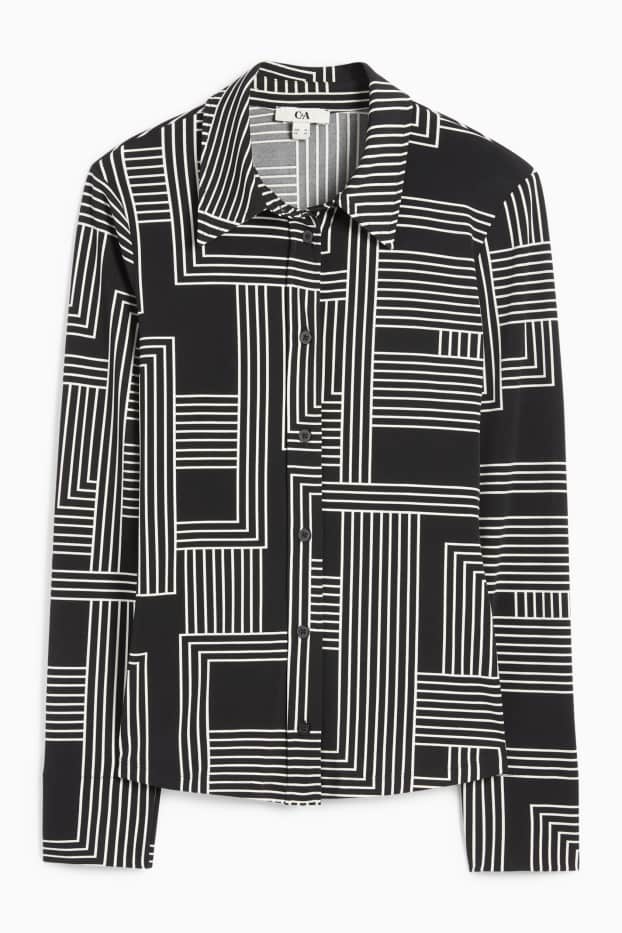 Femei - Bluză - cu model - negru / alb