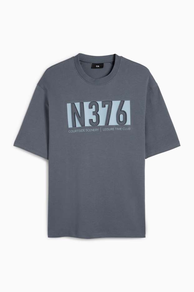 Bărbați - Tricou - relaxed fit - gri închis