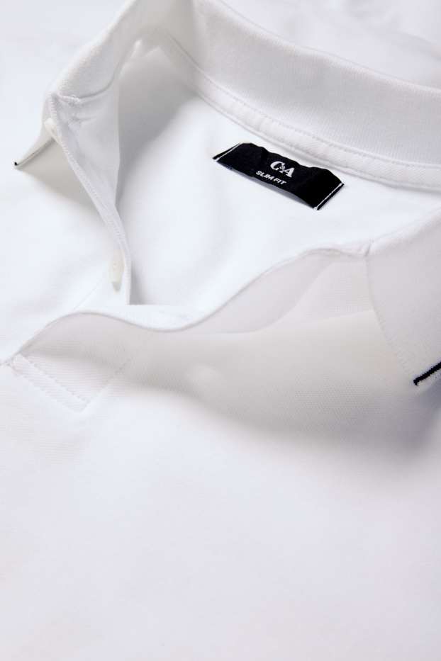 Men - Polo shirt - slim fit - white