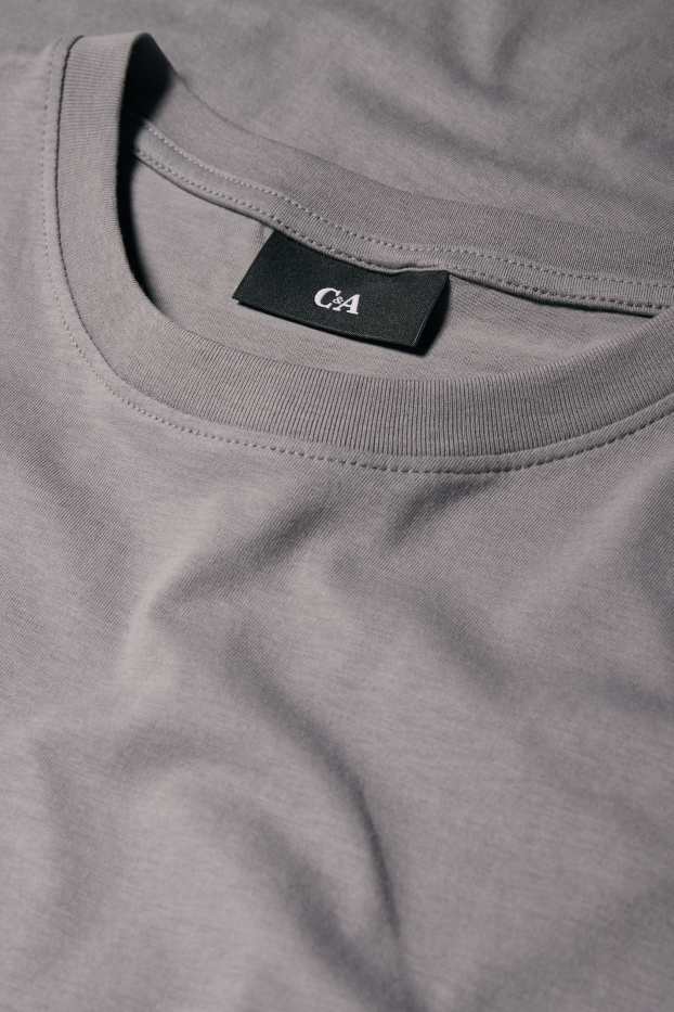 Pánské - Tričko - regular fit - šedá