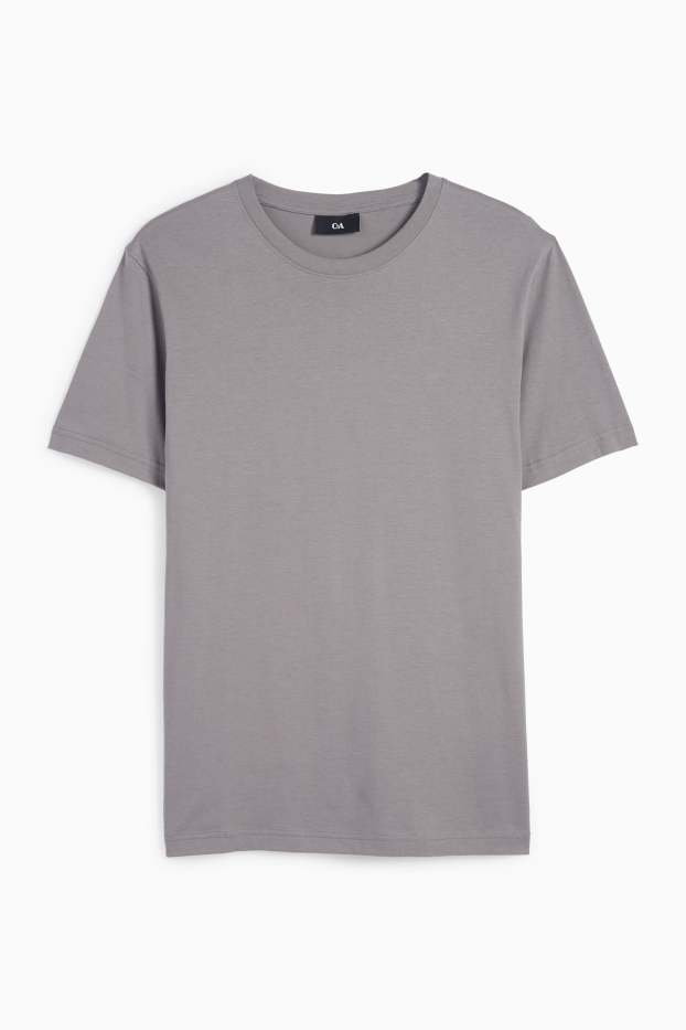 Pánské - Tričko - regular fit - šedá