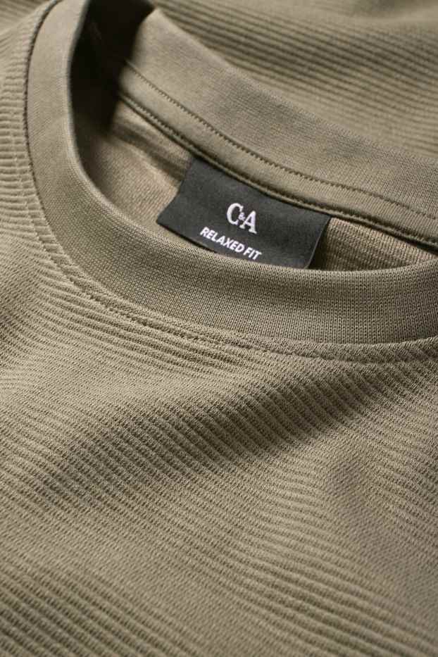 Bărbați - Tricou - relaxed fit - reiat - verde