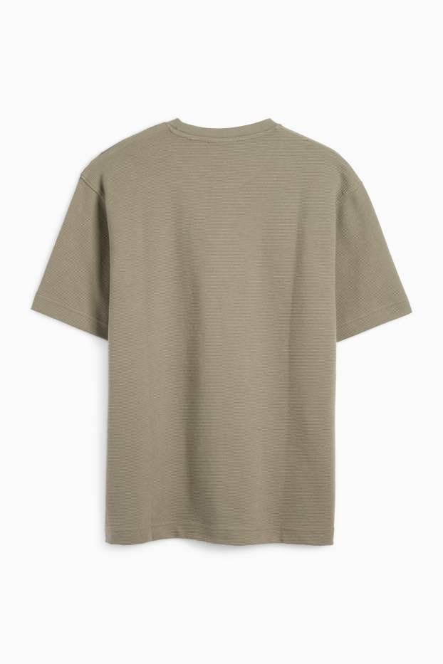 Bărbați - Tricou - relaxed fit - reiat - verde