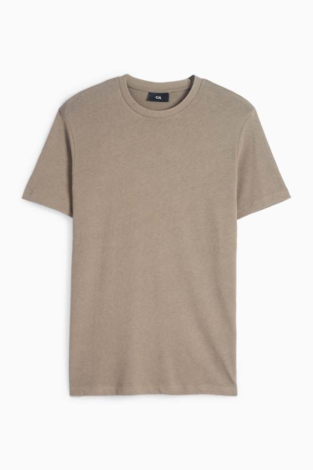 Herren - T-Shirt - Regular Fit - taupe