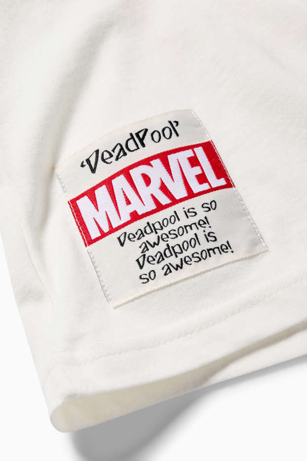 Copii - Băieți - Deadpool - tricou cu mânecă scurtă - alb-crem