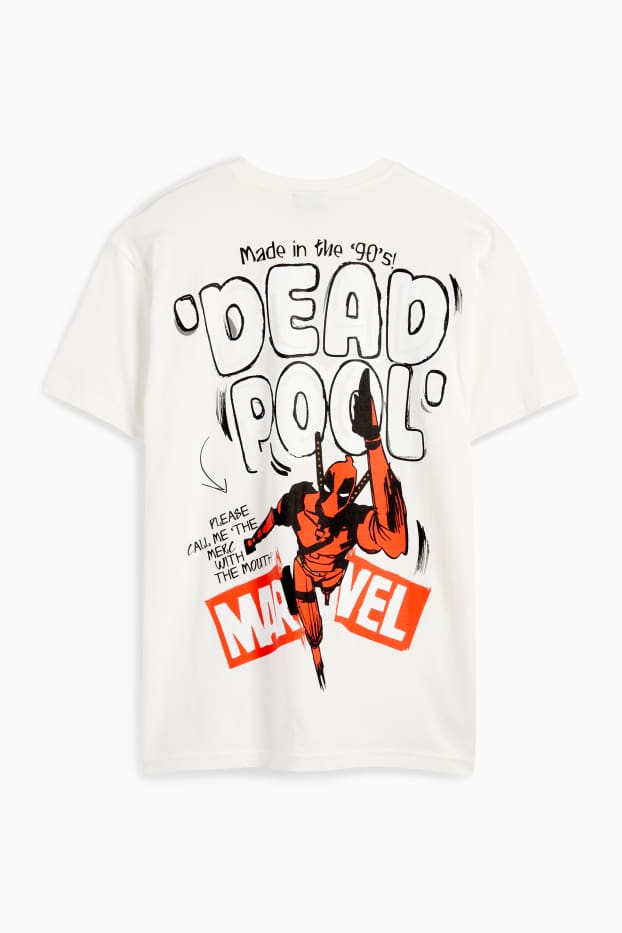 Copii - Băieți - Deadpool - tricou cu mânecă scurtă - alb-crem
