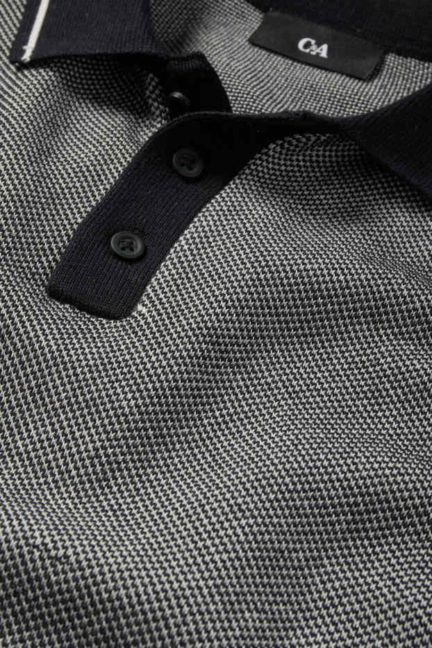 Bărbați - Tricou polo tricotat - regular fit - gri
