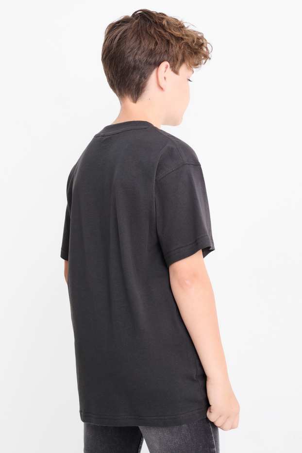 Copii - Băieți - Skateboard - tricou cu mânecă scurtă - negru
