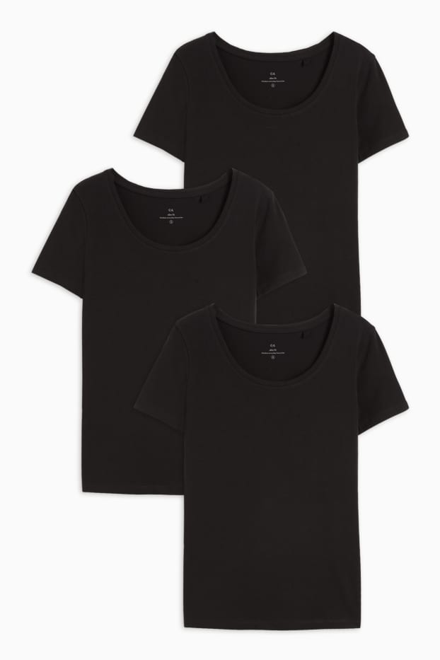 Femei - Multipack 3 buc. - tricou  - negru