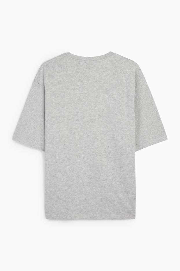 Bărbați - Tricou - supradimensionat - gri deschis melanj