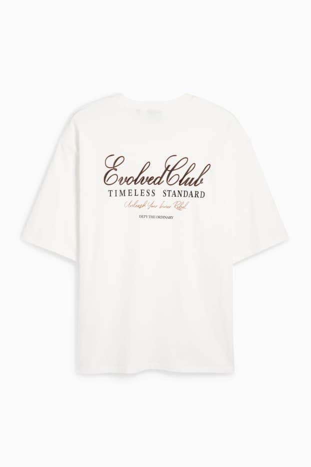 Bărbați - Tricou - supradimensionat - alb