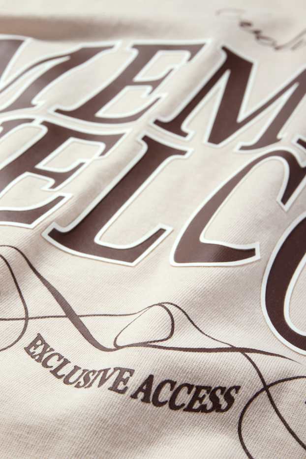 Bărbați - Tricou - relaxed fit - bej deschis