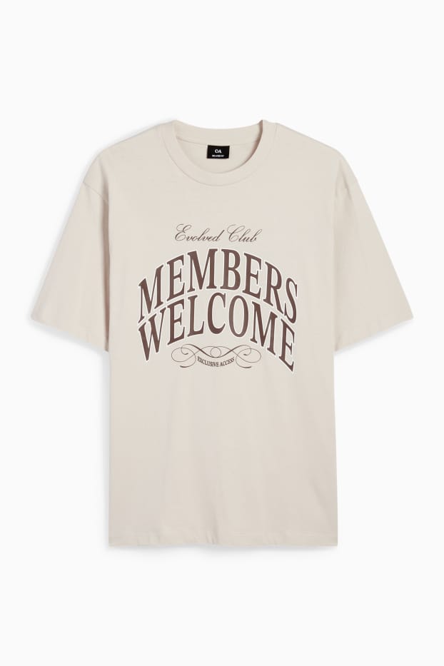 Bărbați - Tricou - relaxed fit - bej deschis