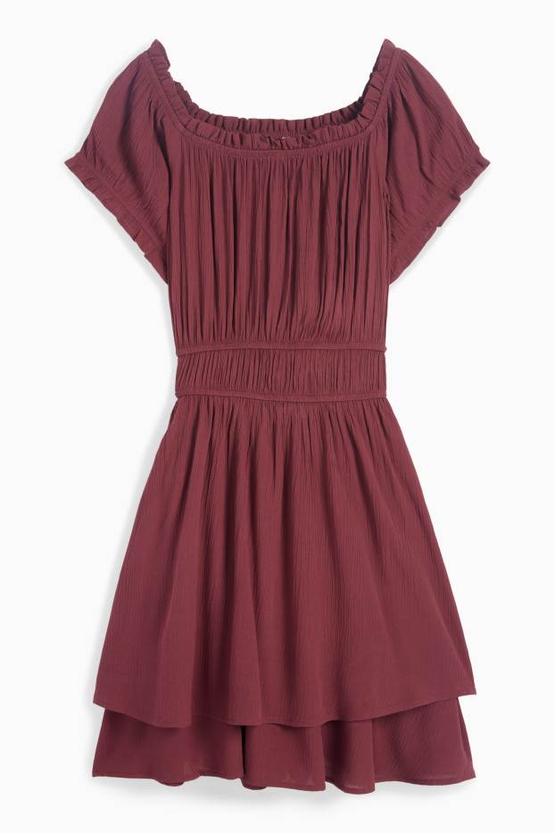 Femei - Rochie fit & flare - bordo